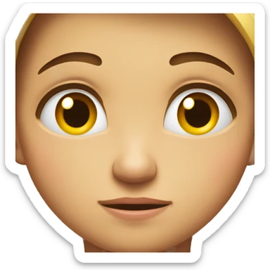 Concerned face with a smirk with no beard sticker