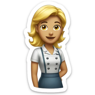 Serveuse sticker