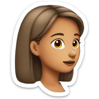 Girl side profile sticker