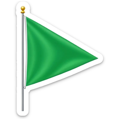 Bright Green triangle flag sticker