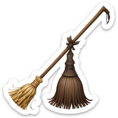 witch's broom sticker