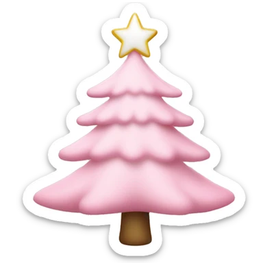 light pink christmas tree sticker