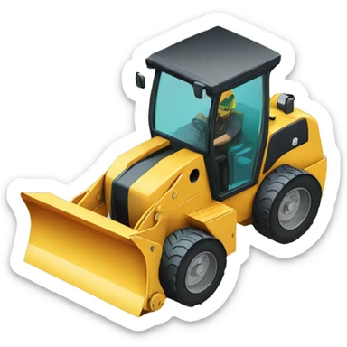 road roller in rainbow colors sticker