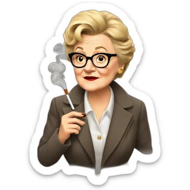 Jessica Fletcher smoking sticker