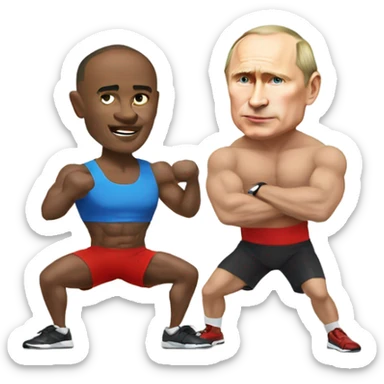  working out with Vladimir Putin  sticker
