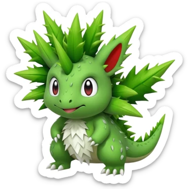 Ugly Fey Toony Larvitar-Shaymin-dragon sticker