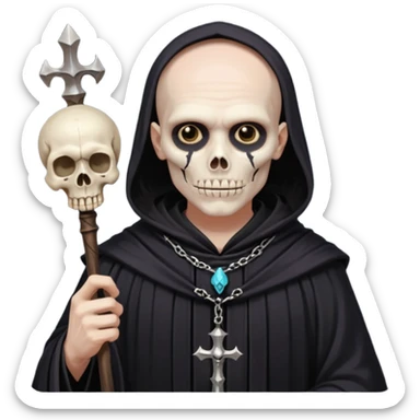 male dnd necromancer sticker