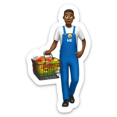 H-E-B buddy in a Walmart uniform buying something from target sticker