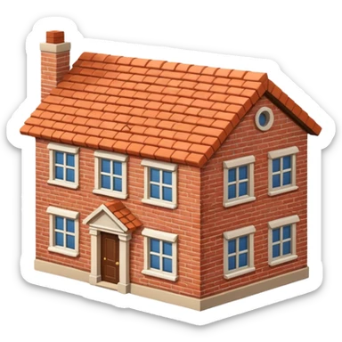 house no trees  not wooden like cartoonish almost sticker