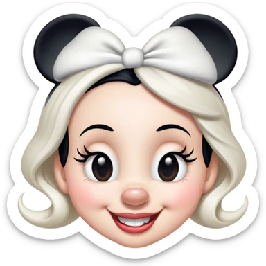 Minnie Mouse winking sticker