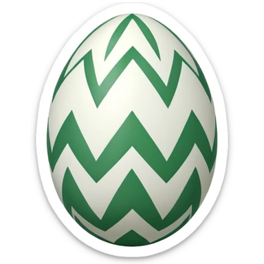 decor egg, symmetry, green and white sticker
