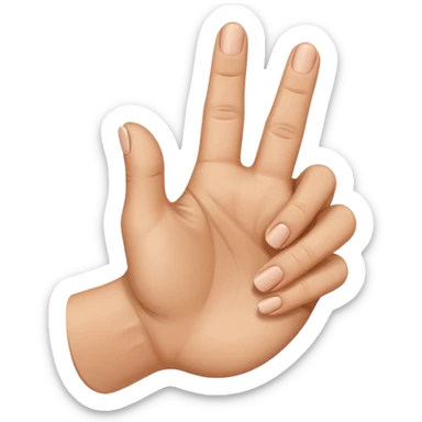 I want an emoji that looks like these👌🏻🤏🏻but i want that the the middle vinger touches the tumb and the other vingers dont. Can you do the Oke sign but than with de middle vinger sticker
