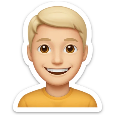 Grinning face  sticker