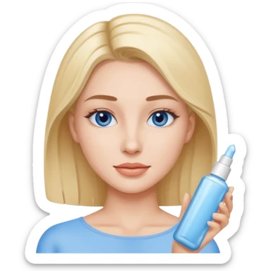 blue asthetic skincare sticker