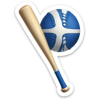 baseball bat blue sticker