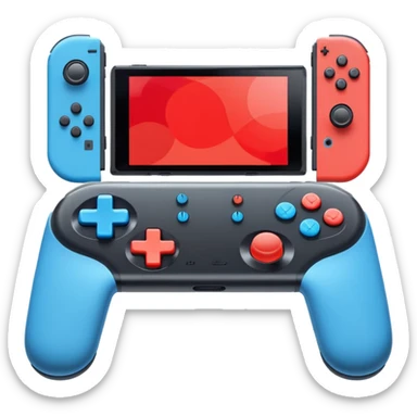 Nintendo switch 1 emoji, controller color is red(left) and blue(right) sticker