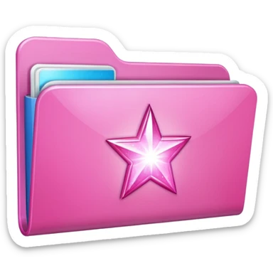  folder light sparkles pink plain sticker