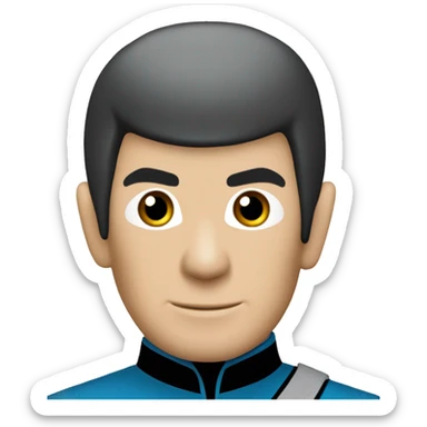 Spock with the Vulcan salute with Starfleet blue uniform (Star Trek) sticker