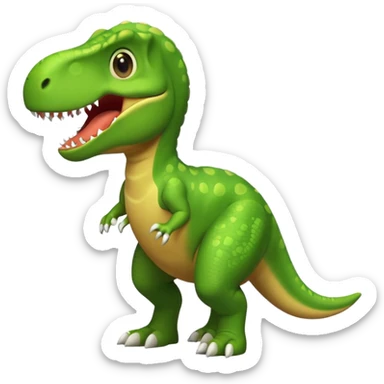 Cute green T. rex dinosaur  sticker