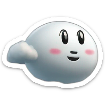 bonhomme flottant sur un nuage sticker