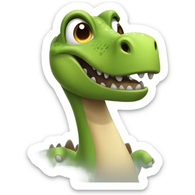 Dinosaur asking for a cuddle sticker