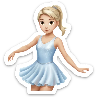 Ice skater girl sticker