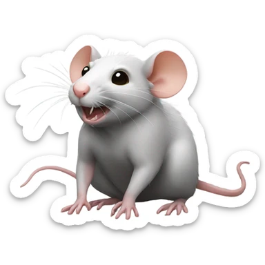 Rats with stitches sticker