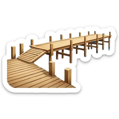 lake with a pier sticker