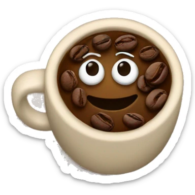 chat icon + coffee bean sticker