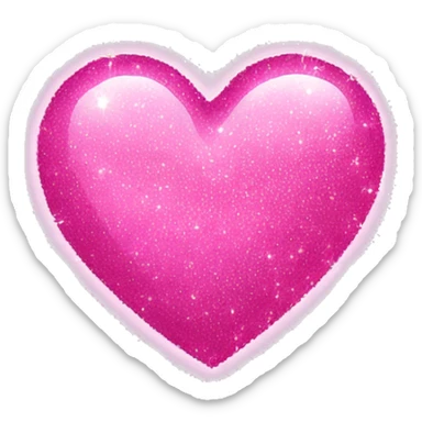 Pink sparkly heart sticker