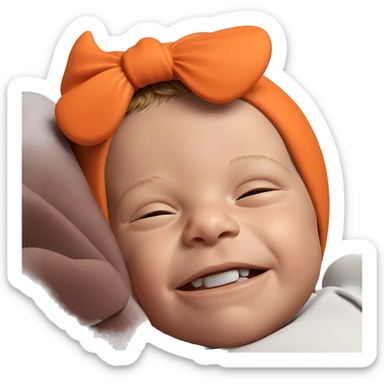 boy with closed eyes portrait sticker