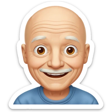 bald grandpa sticker