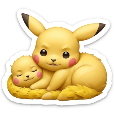 Pikachu dormido sticker