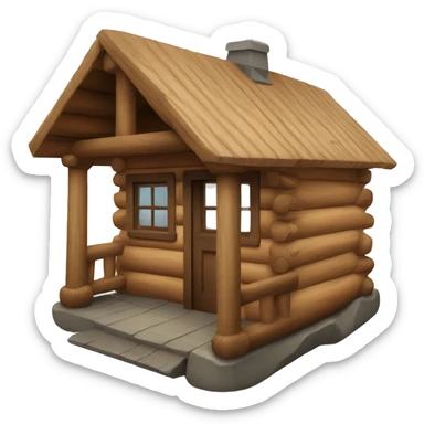 Log cabin house  sticker