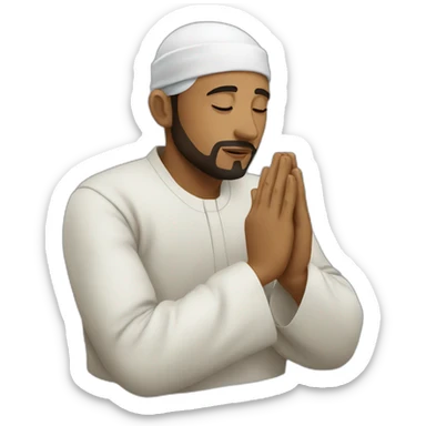 muslim praying sticker