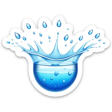 water splash from jumping into swimming pool sticker