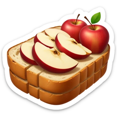 bread with apple slices inside  sticker