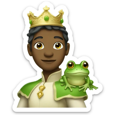 Princess frog prince  sticker