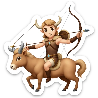 Sagittarius archer centaur victorious over Aries ram sticker