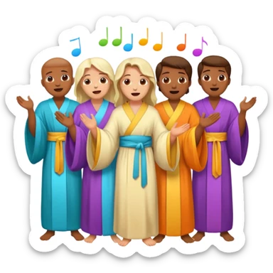 choir singing sticker