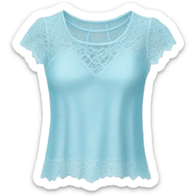 Light blue lace top  sticker