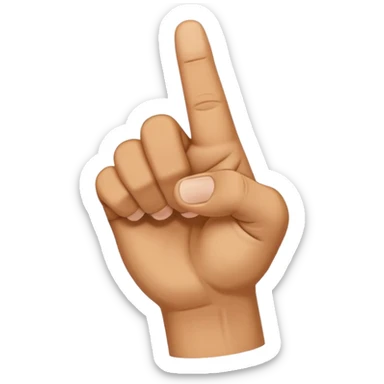 Mano asiendo seña de letra s sticker