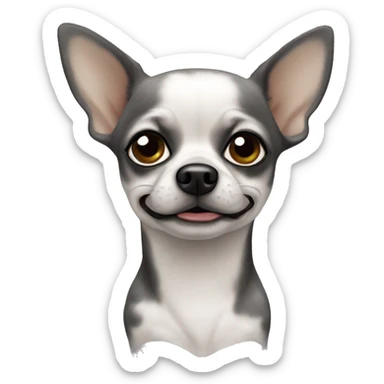 Chihuahua grey with black stains sticker