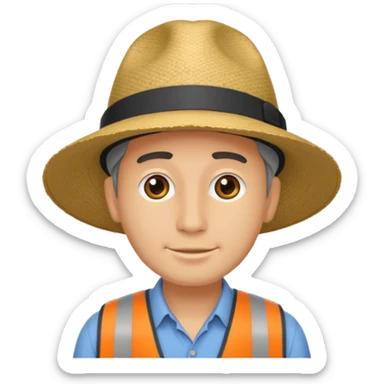 homme créole réunionnais  avec chapeau embouteillage route  sticker