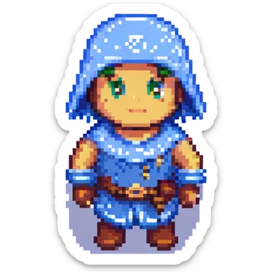 Recep İvedik character, comedic, recognizable, pixel art style sticker