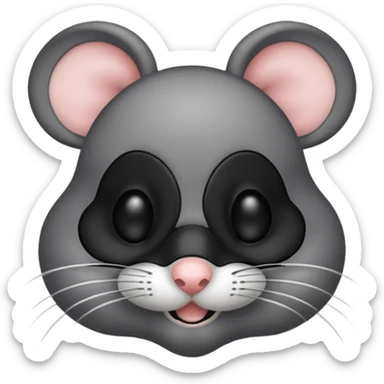 mouse with black mask  sticker