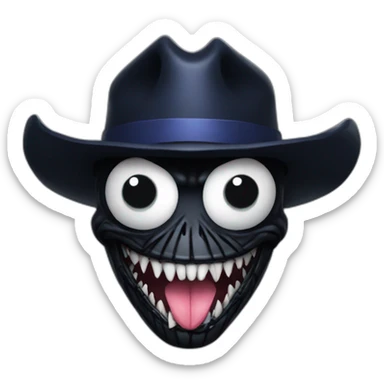 Venom with captain hat sticker