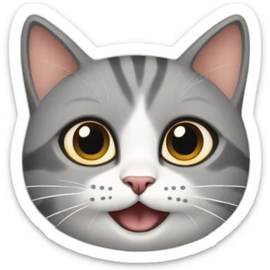 cat talking let's have lunch sticker