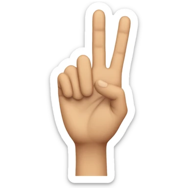 the Okay hand symbol, but the fingers are facing forward  sticker
