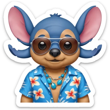 Stich en la playa sticker